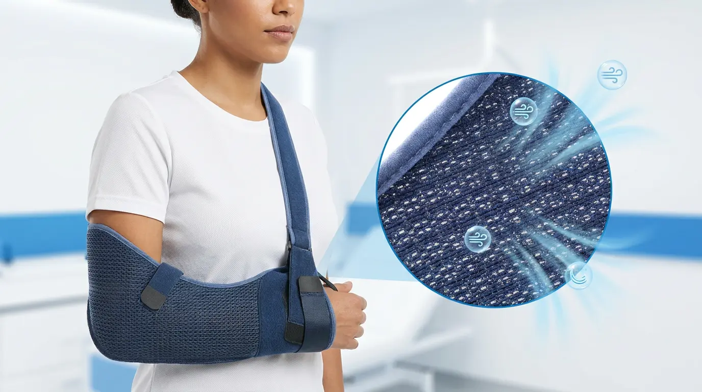 Shoulder immobilizer arm sling worn for support